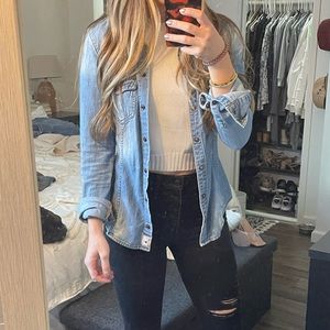 Guess denim button down